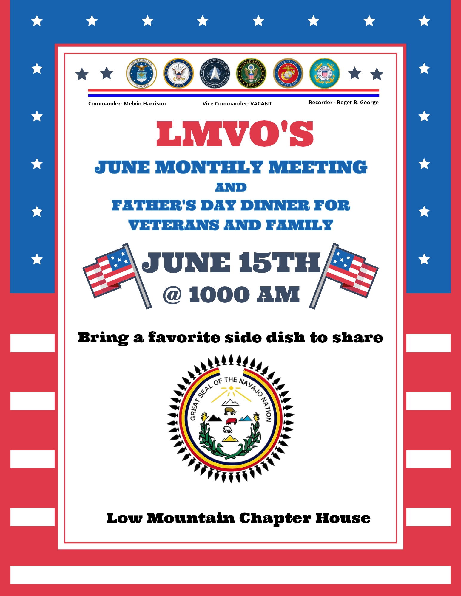 LMVO Meeting and Dinner Flyer RESCHEDULE