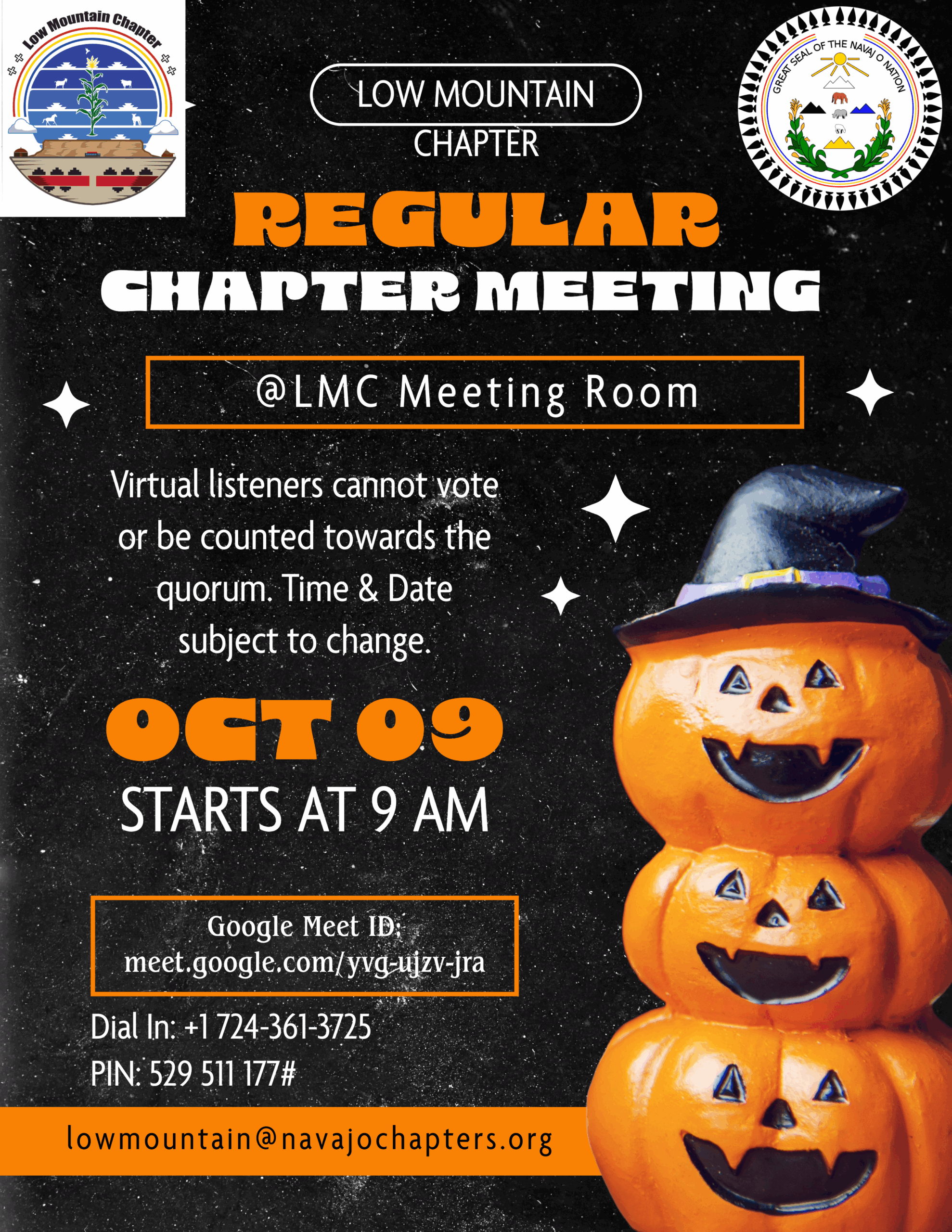 Regular Chapter Meeting Flyer